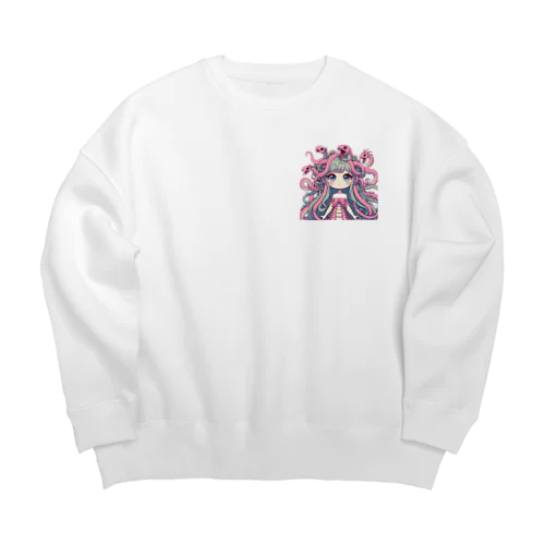 メデューサ少女 Big Crew Neck Sweatshirt