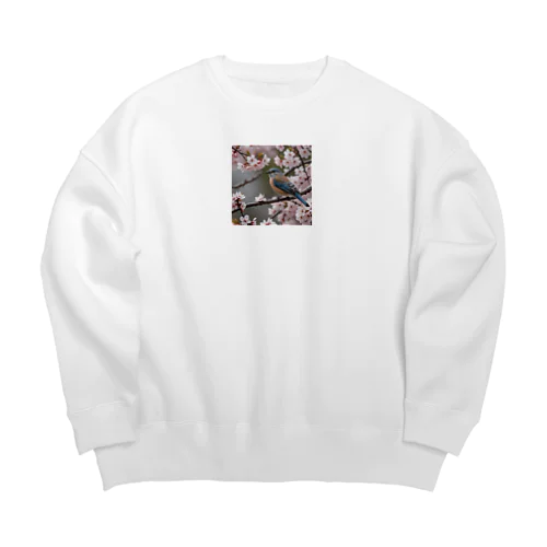 花見鳥 Big Crew Neck Sweatshirt