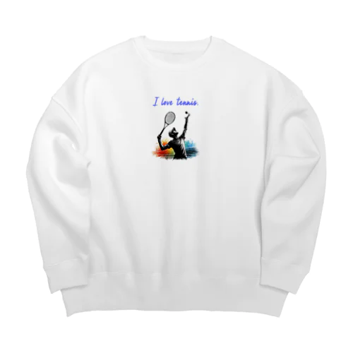 I love tennis.（その２） Big Crew Neck Sweatshirt