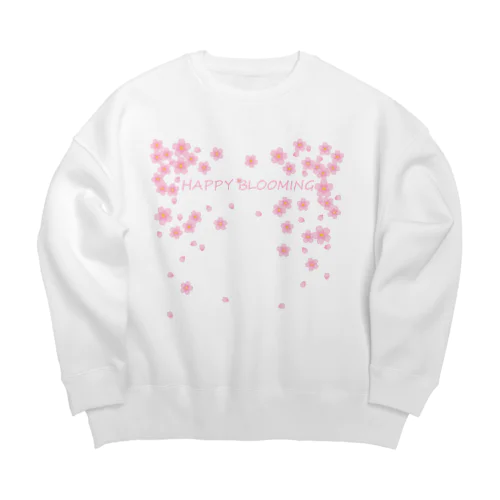 HAPPY BLOOMING Big Crew Neck Sweatshirt