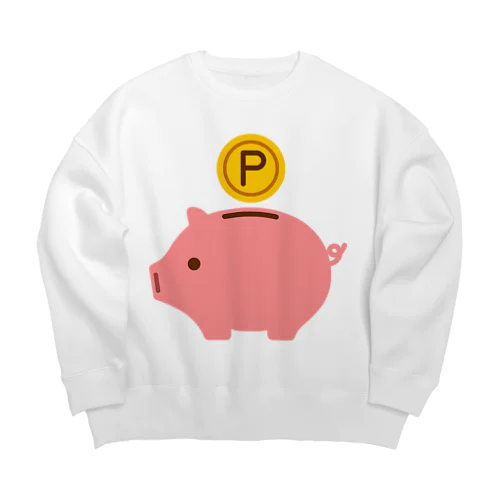 豚の貯金箱（ポイント） Big Crew Neck Sweatshirt