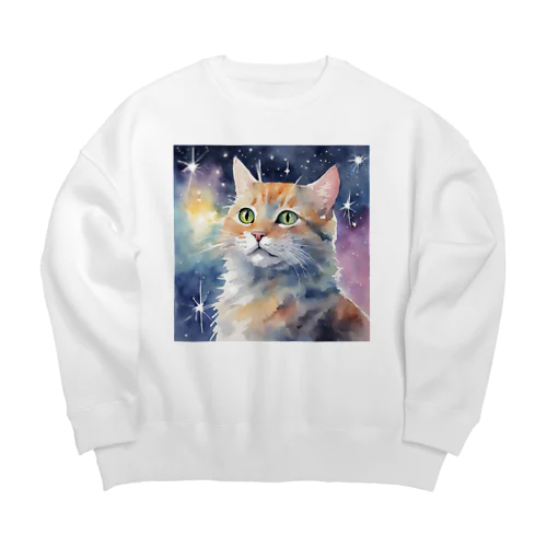 宇宙猫 Big Crew Neck Sweatshirt