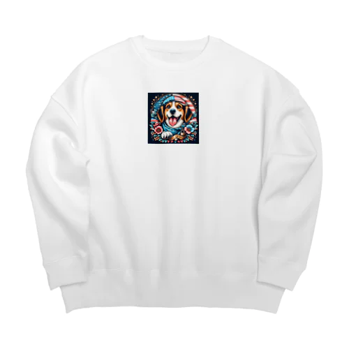 アメリカンな犬 Big Crew Neck Sweatshirt