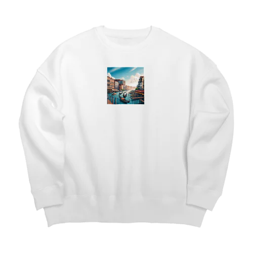 ヴェネチア（pixel art） Big Crew Neck Sweatshirt