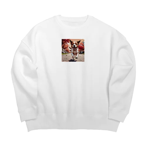 ボール遊び犬 Big Crew Neck Sweatshirt