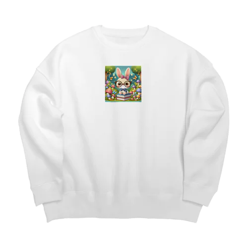 ウサギのアマリリス Big Crew Neck Sweatshirt