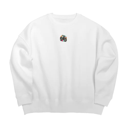 バイクでレツゴー Big Crew Neck Sweatshirt