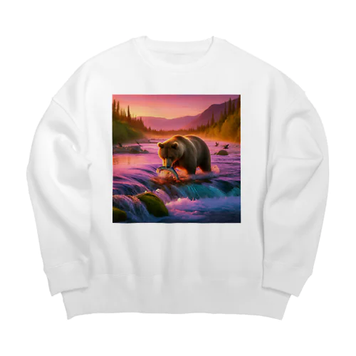 アラスカのグリズリー Big Crew Neck Sweatshirt