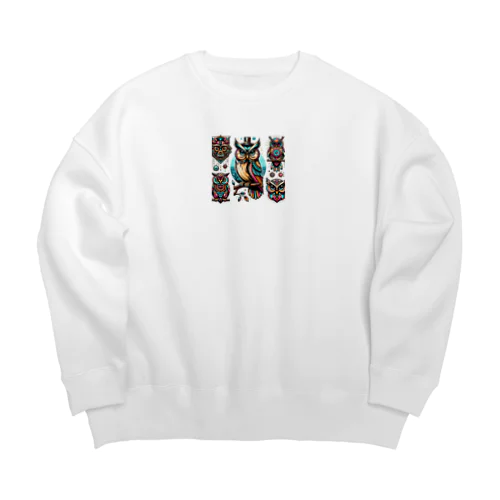 Yoruno hukurou Big Crew Neck Sweatshirt