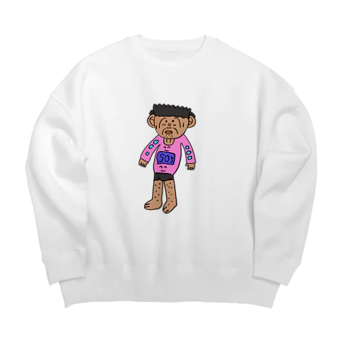 こどもとじゅんばんにかいた絵 カラー Big Crew Neck Sweatshirt