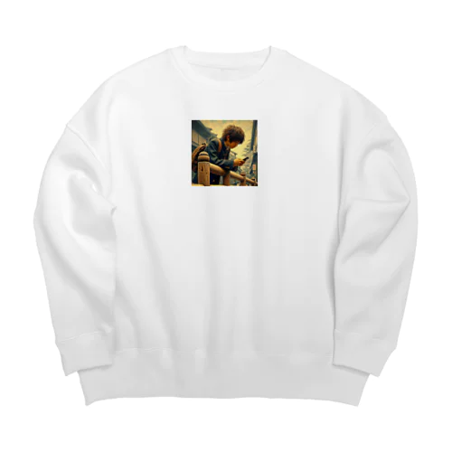 スマホ男子 Big Crew Neck Sweatshirt