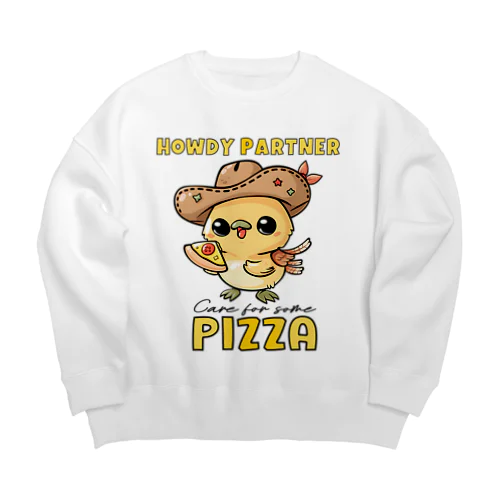 やあパートナー、ピザはどうだい？ Big Crew Neck Sweatshirt