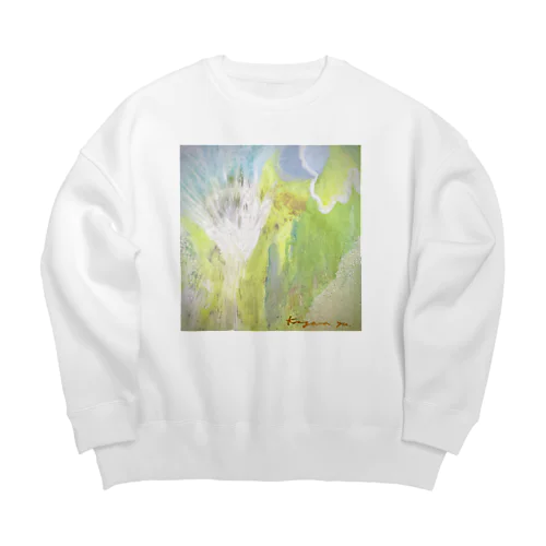 氷の世界に桜が咲く Big Crew Neck Sweatshirt