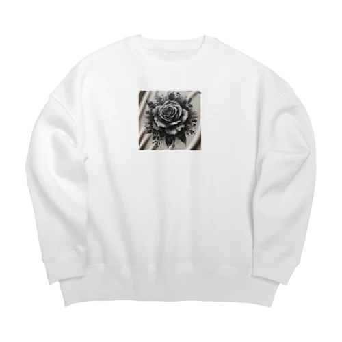 黒薔薇シリーズ Big Crew Neck Sweatshirt