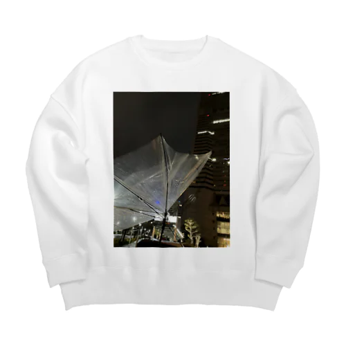 傘ひっくり返るTシャツ Big Crew Neck Sweatshirt