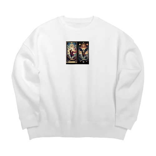 幸運を呼ぶタロット Big Crew Neck Sweatshirt