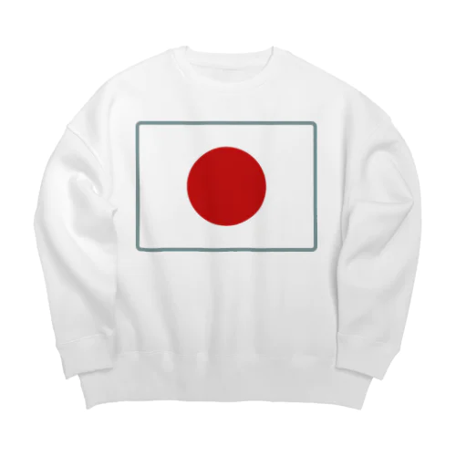 日本の国旗 Big Crew Neck Sweatshirt