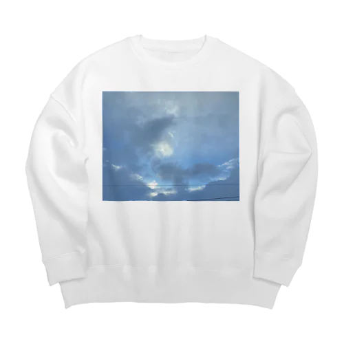 朝日と雲 Big Crew Neck Sweatshirt