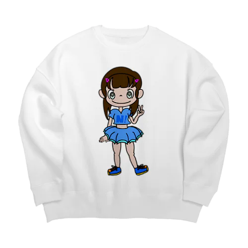 Cheerleader Nakkie Big Crew Neck Sweatshirt