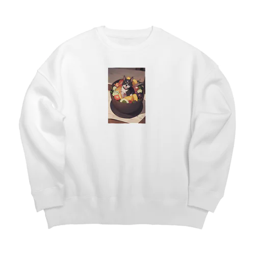 野菜と犬① Big Crew Neck Sweatshirt