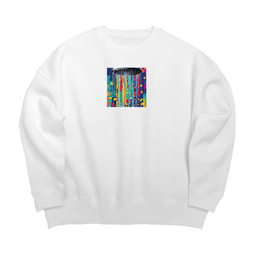 未知のシャワー Big Crew Neck Sweatshirt