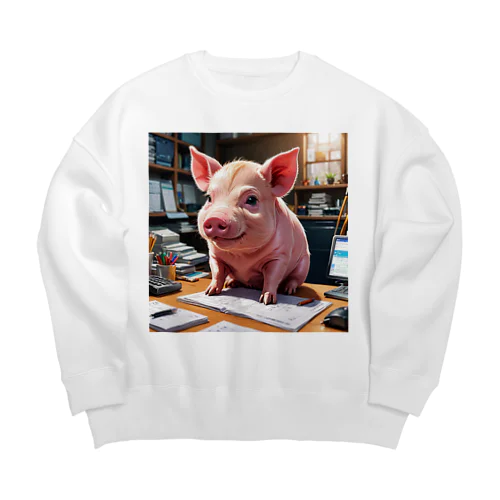 プロジェクトのタスクを割り当てるミニブタ Big Crew Neck Sweatshirt