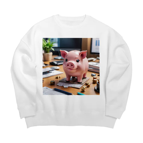 会社のビジネスモデルを構築するミニブタ Big Crew Neck Sweatshirt