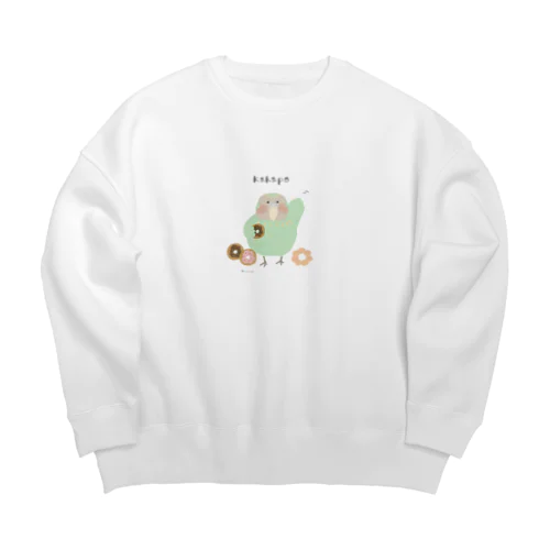 カカポとドーナツ Big Crew Neck Sweatshirt