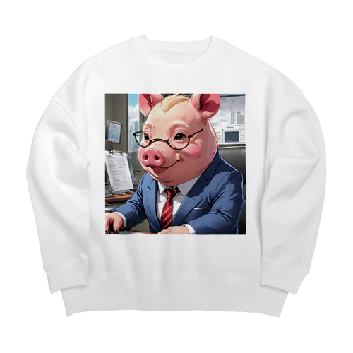 会社のリスク管理を担当するミニブタ Big Crew Neck Sweatshirt