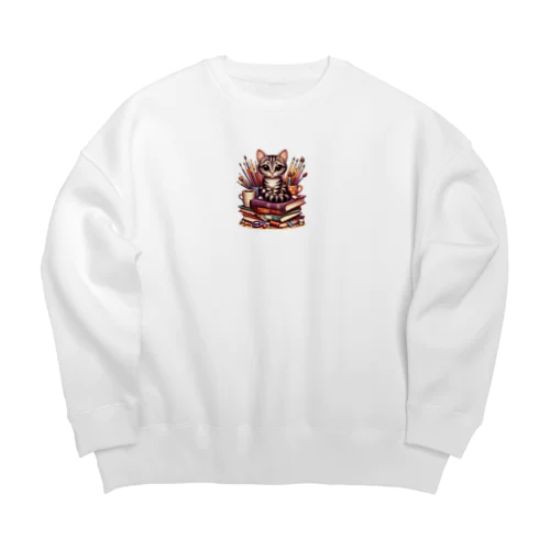 猫 Big Crew Neck Sweatshirt