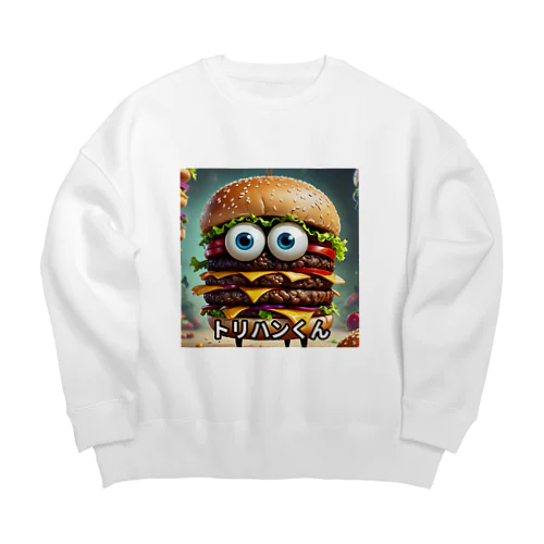 ハンバーガー　トリプルくん Big Crew Neck Sweatshirt