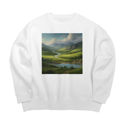 山の風景 Big Crew Neck Sweatshirt