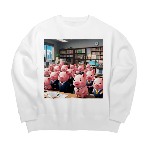 会社のらいんあっぷをするみにぶた管理製品 Big Crew Neck Sweatshirt