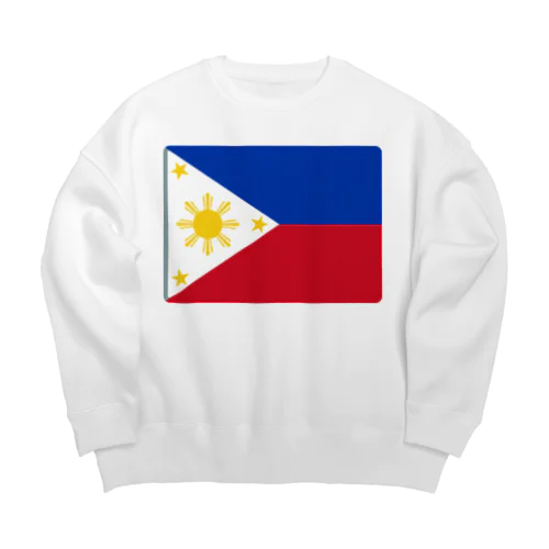 フィリピンの国旗 Big Crew Neck Sweatshirt