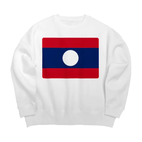 ラオスの国旗 Big Crew Neck Sweatshirt