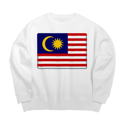 マレーシアの国旗 Big Crew Neck Sweatshirt