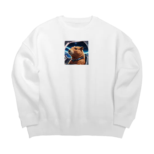 カピバラ Big Crew Neck Sweatshirt