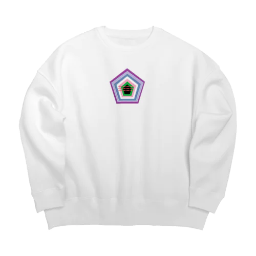 エレガントな五角形 Big Crew Neck Sweatshirt