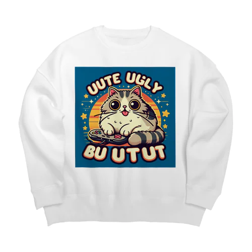 ブサカワアニマル『マル』 Big Crew Neck Sweatshirt