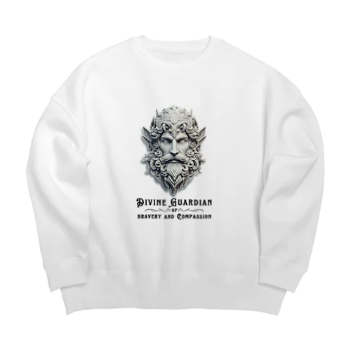 勇気と慈愛の守護神!(淡色用) Big Crew Neck Sweatshirt