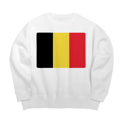 ベルギーの国旗 Big Crew Neck Sweatshirt