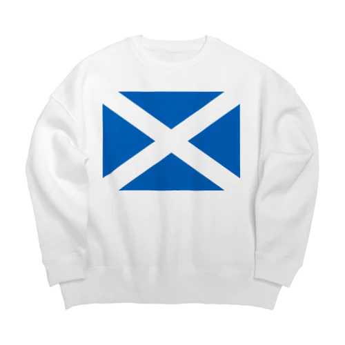 スコットランドの国旗 Big Crew Neck Sweatshirt