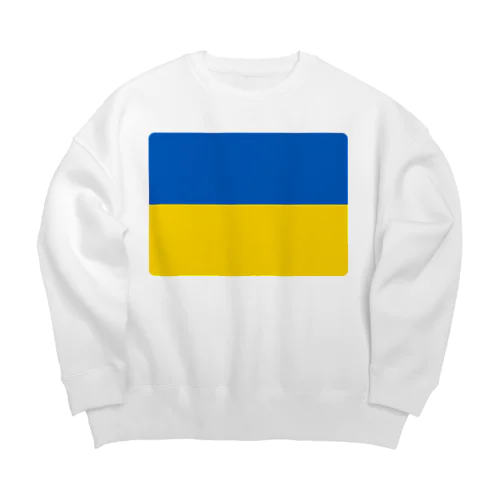 ウクライナの国旗 Big Crew Neck Sweatshirt