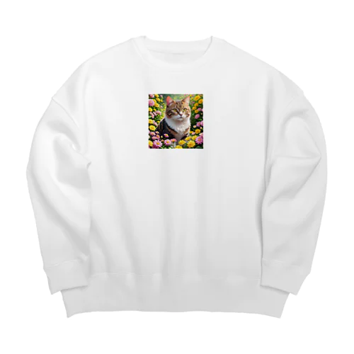 冒険猫 Big Crew Neck Sweatshirt