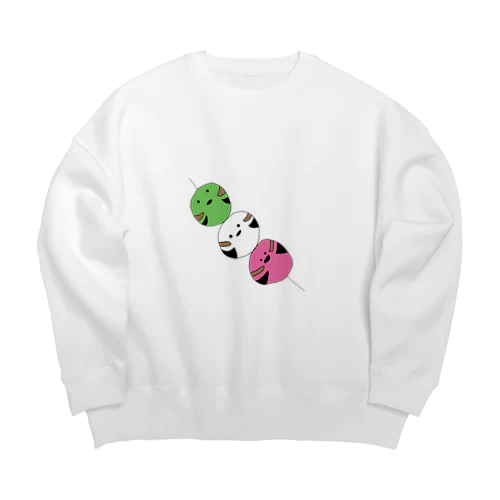 【ばーず】シマエナガ団子 Big Crew Neck Sweatshirt