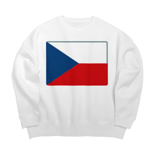 チェコの国旗 Big Crew Neck Sweatshirt