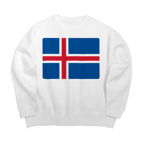 アイスランドの国旗 ビッグシルエットスウェット