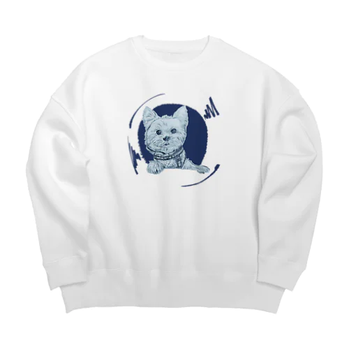 ヨークシャーテリアのイラスト　大 Big Crew Neck Sweatshirt