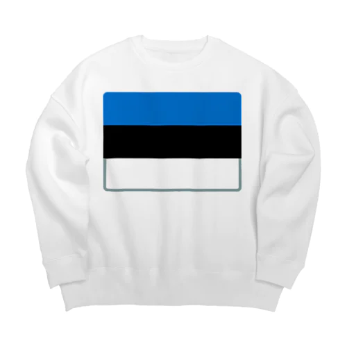 エストニアの国旗 Big Crew Neck Sweatshirt