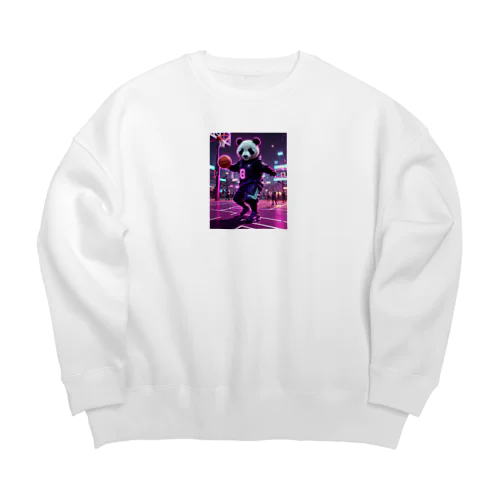  サイバー・パンダ（バスケット） Big Crew Neck Sweatshirt